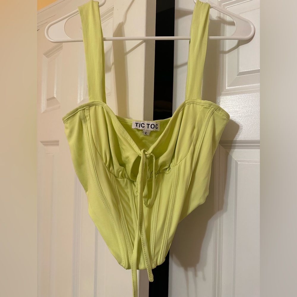 Lime corset top